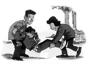 因汽油發(fā)電機(jī)中毒的漫畫